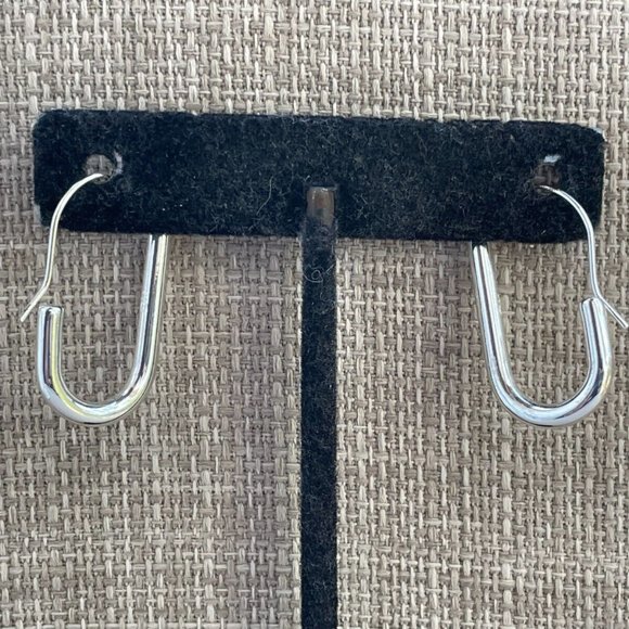 Essentials Women Earrings Silver Plated Jewelry Hoop Hook Earrings $40 - Picture 8 of 12